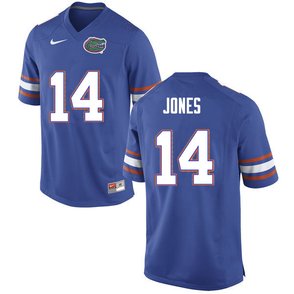 Men #14 Emory Jones Florida Gators College Football Jerseys Sale-Blue